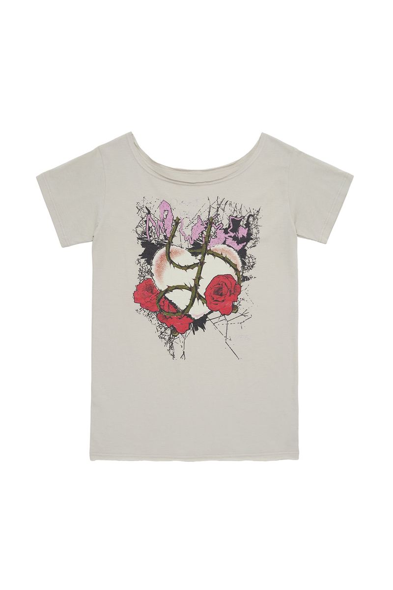 YEEL（ワイイーイーエル）の「ROSE GRAPHIC BOATNECK TOP LIGHT BEIGE（Tops）」