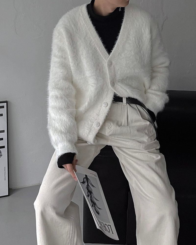 OA Blanc Angora Cardigan (3 colors)