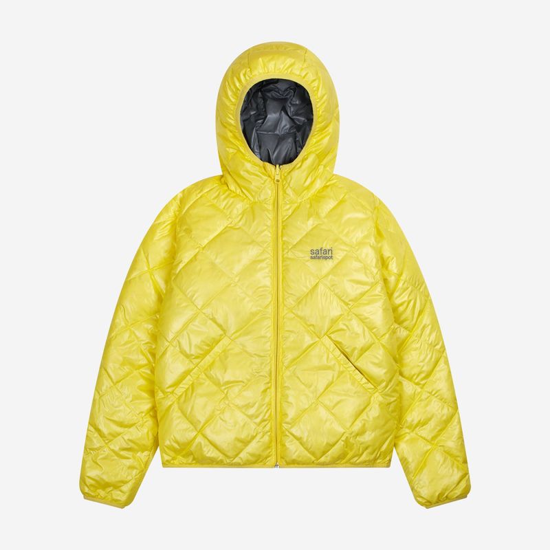 1/2 REVERSIBLE TWO COLOR LIGHT DOWN JACKET (GRAY/YELLOW)