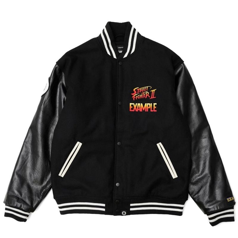 EXAMPLE x STREET FIGHTER II EXAMPLE FIGHTER STADIUM JACKET
