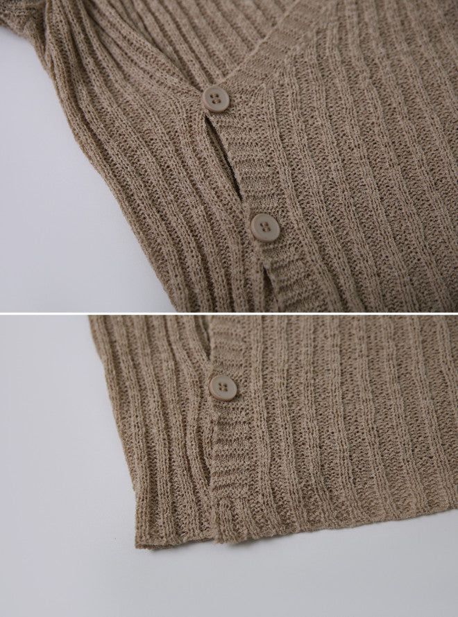 #Wrap Button Layered Knit (3color)
