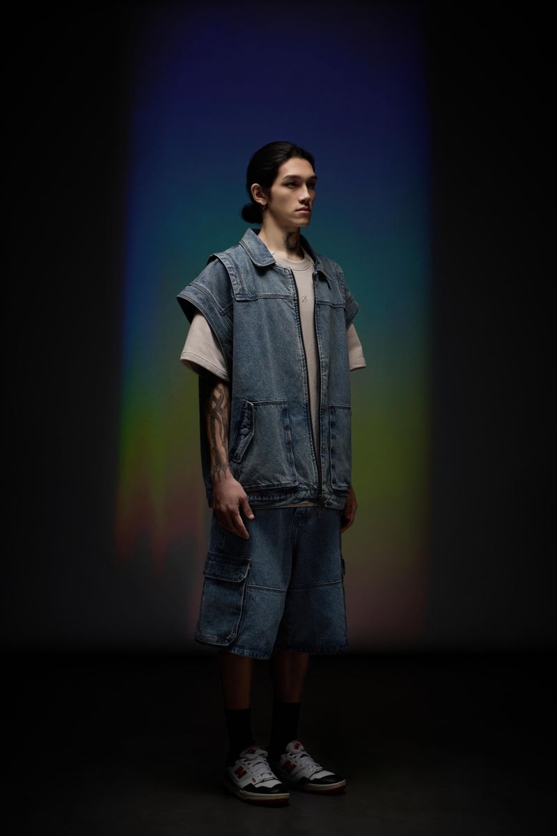 Denim Zip Vest