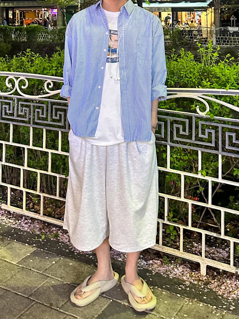 SIO two tuck bermuda sweat pants