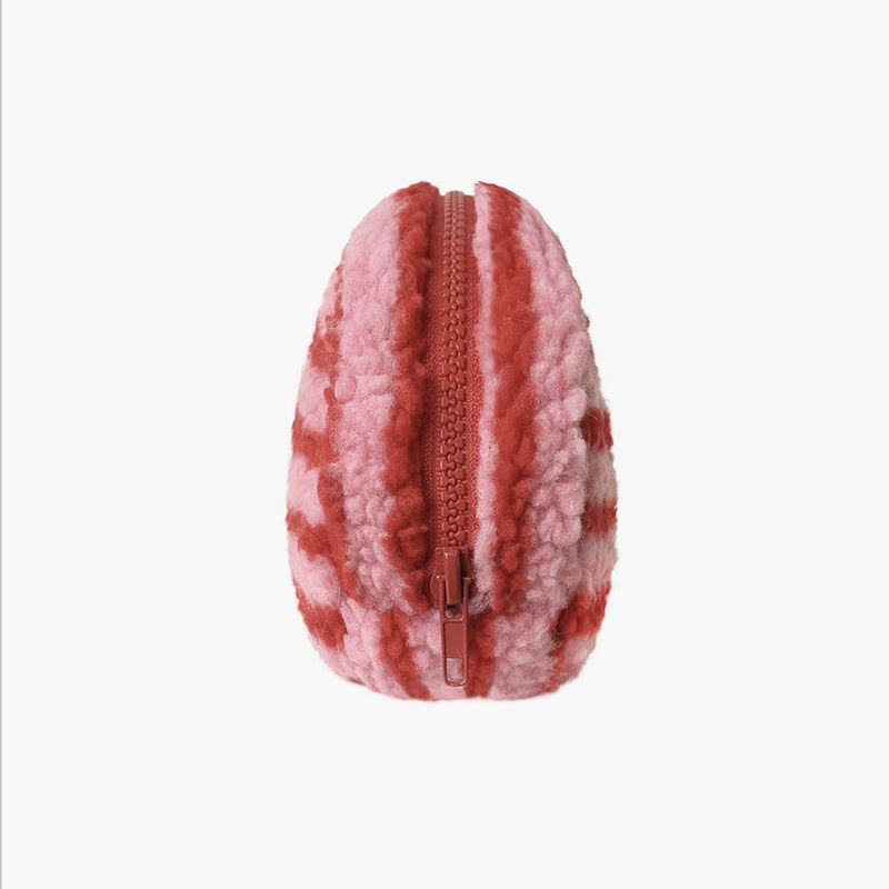 MELLOTORY PATTERN HANDY POUCH (STRIPE RED)