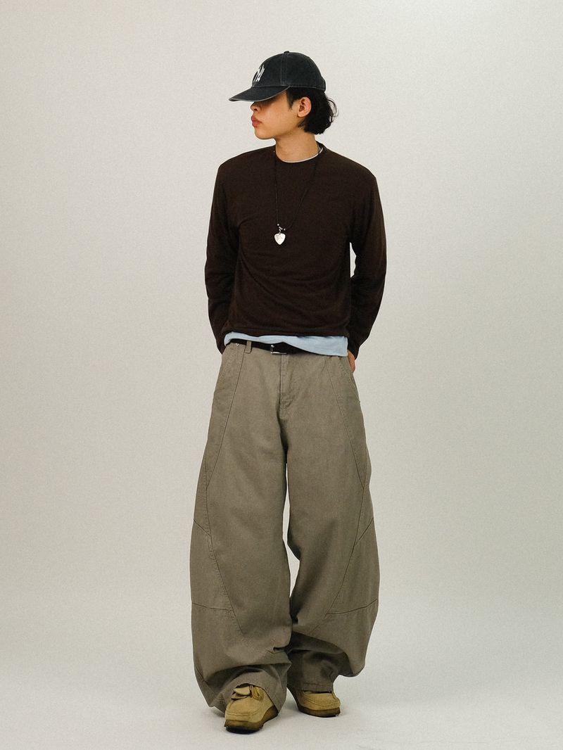 OE Curved Panel Wide Pants