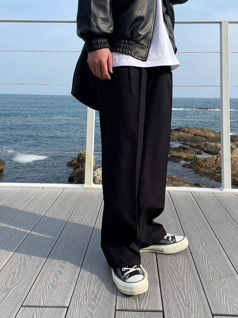 ABLE TWO TUCK WIDE SLACKS(5COLOR)