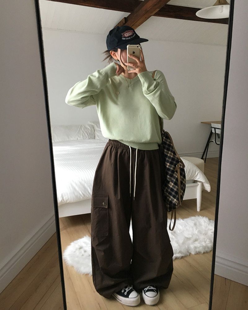 Caramel Color V-Neck Knit