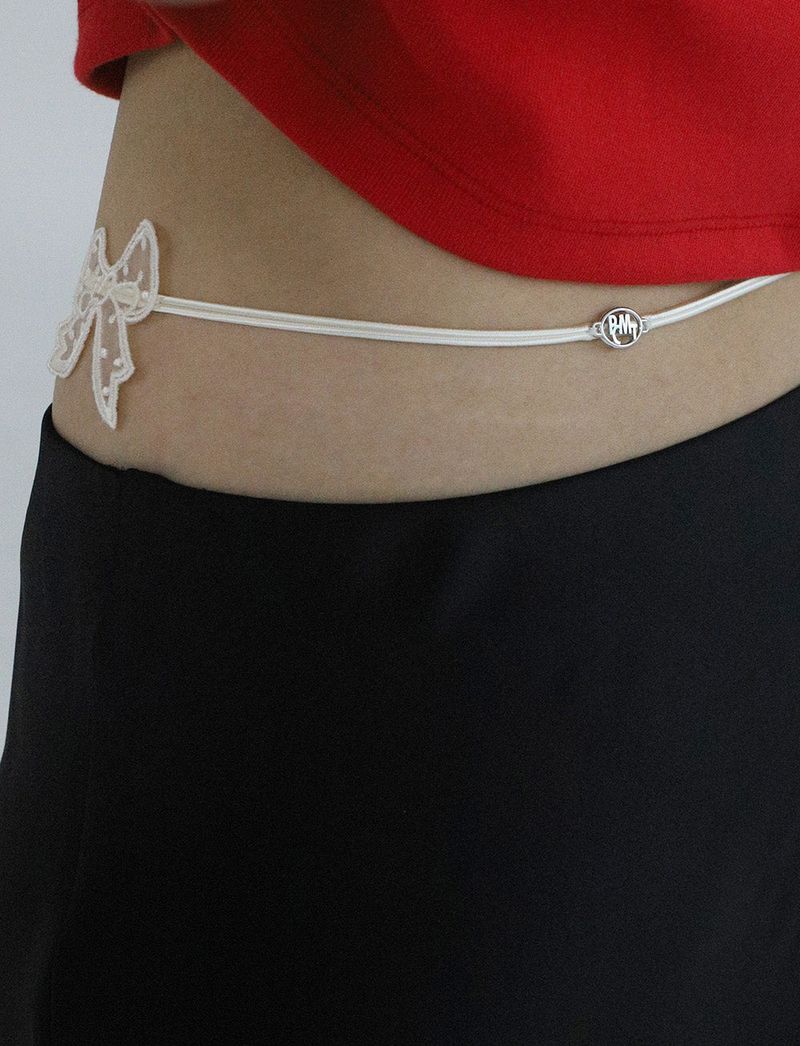 [MADE] Capsule02 Needle Work Ribbon Belt Strap _  Ivory