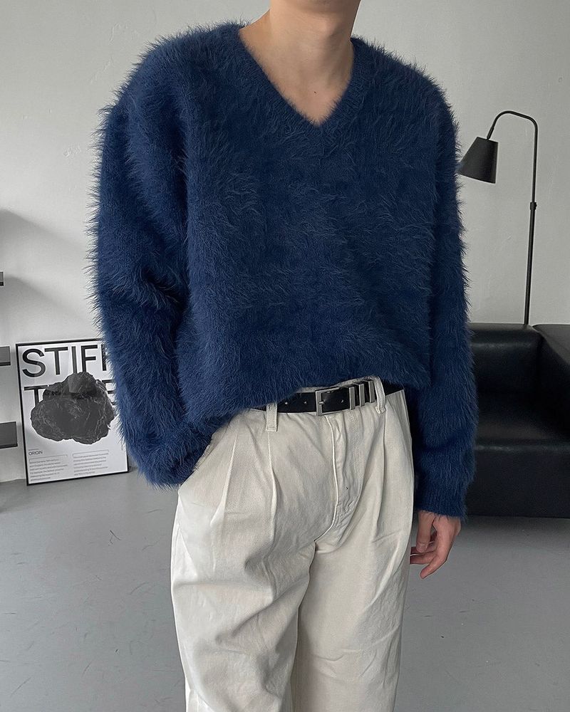 COZINESS（コジネス）の「OA Blanc Angora V-neck Knitwear (3 colors)（Tops）」