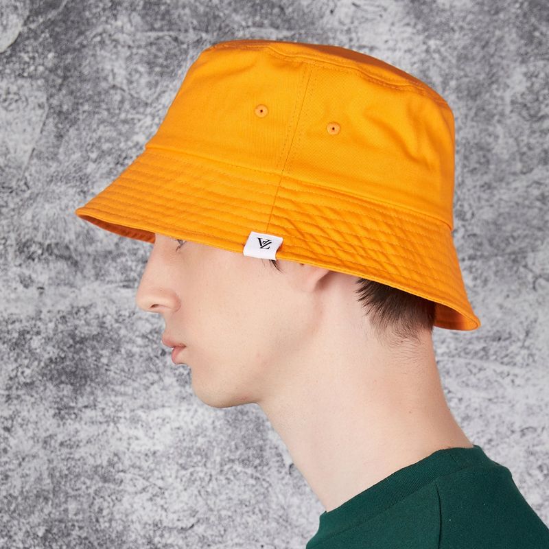 Monogram Label Color Bucket Hat Orange