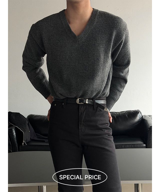 LAURANT（ロラン）の「[Unisex] Basic v neck crop knit(8color)（Tops）」