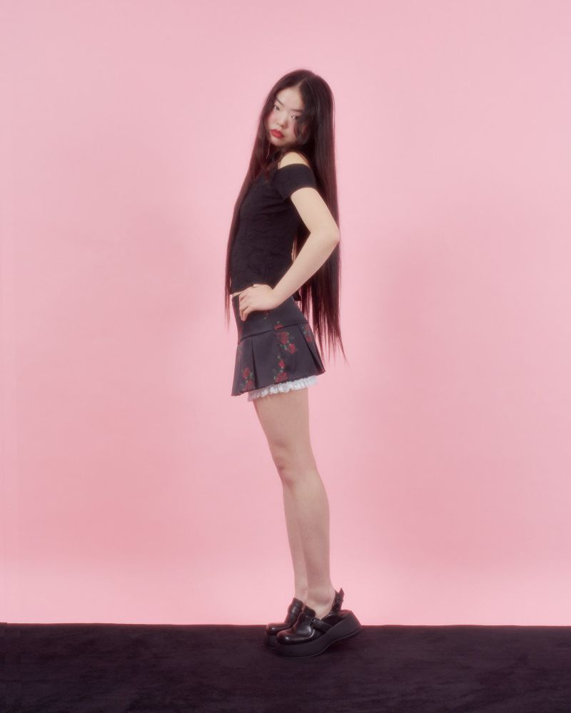 ROSE HALTER BLOUSE [BLACK]