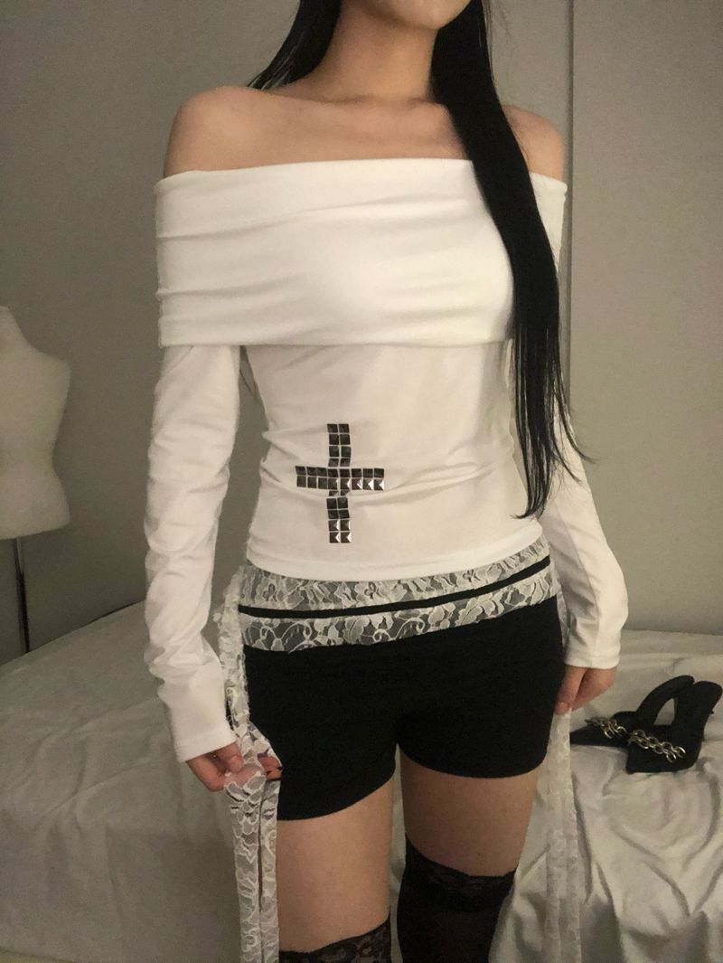 Side Ribbon Lace Shorts(Pants)
