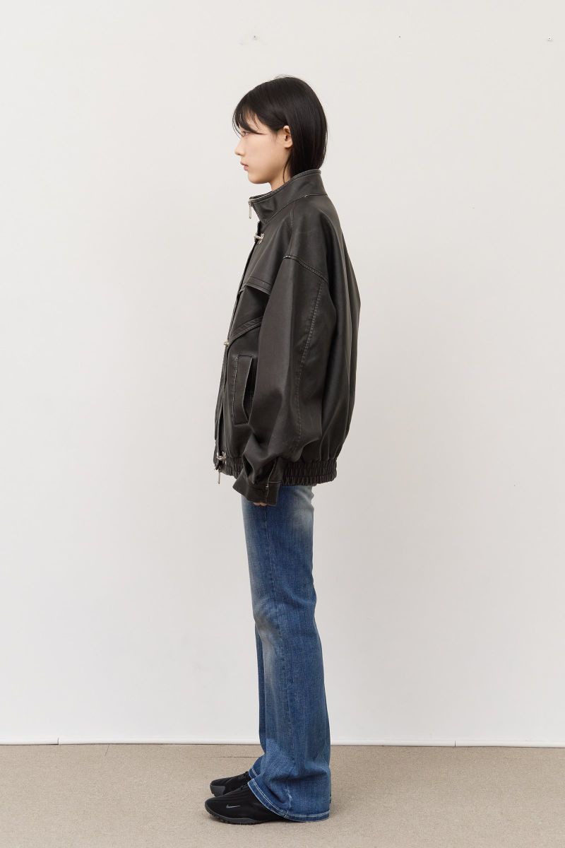 Hook Washed Leather Jacket