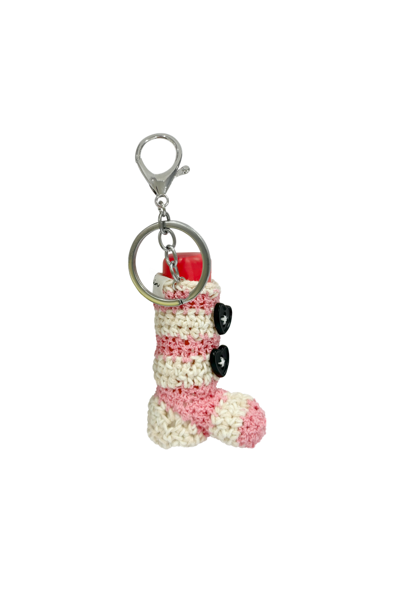 ST socks (lip balm/lighter) case key ring