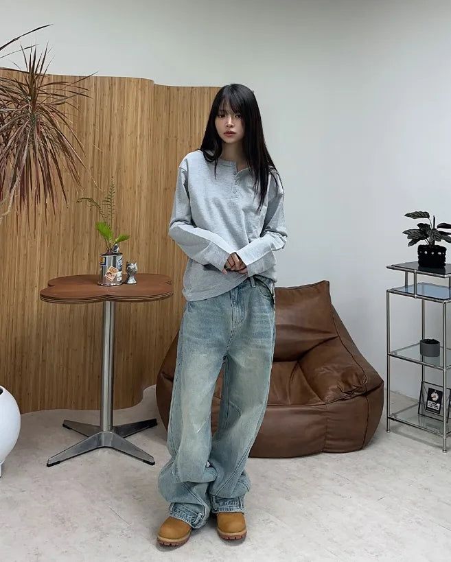 Lato Henley Neck Long Sleeve