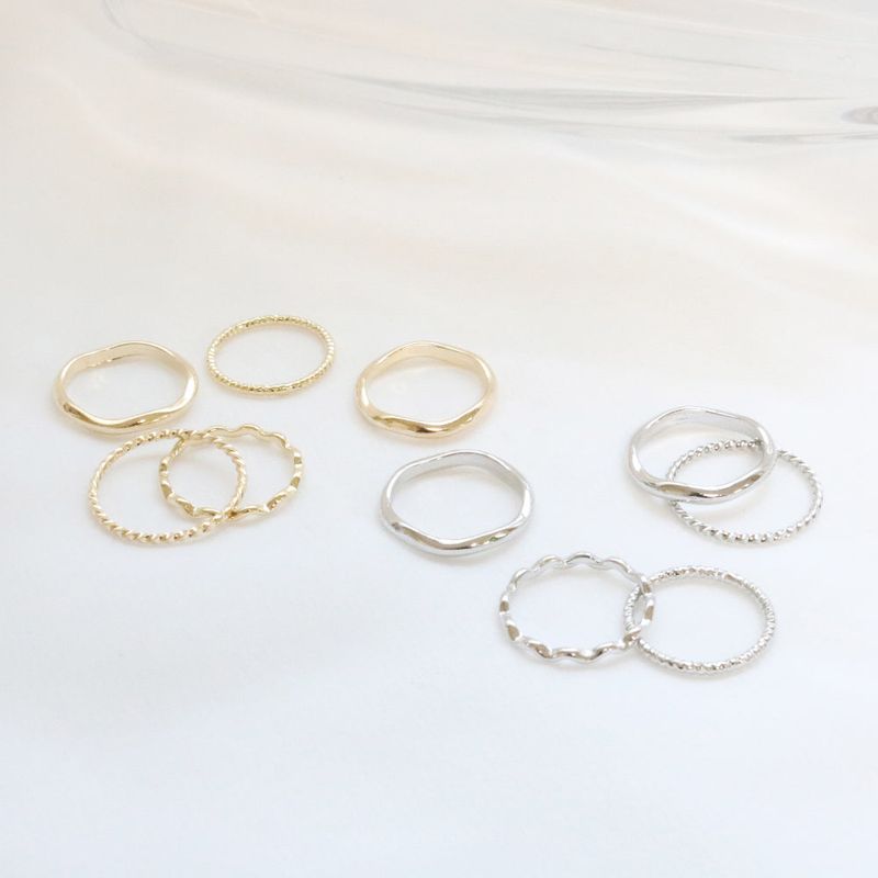 Wave Daily Ring 5 set