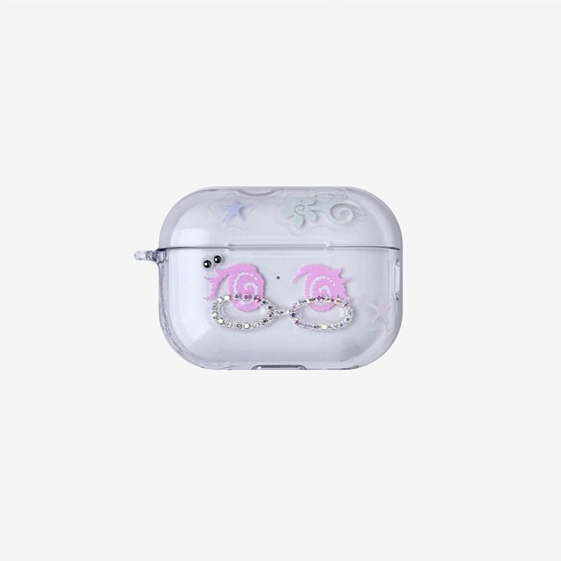 KIMCUPID（キムキューピッド）の「【MADE】 Megane Girl AirPods Case – Pink (Sticker Included)（Smartphone Accessories）」