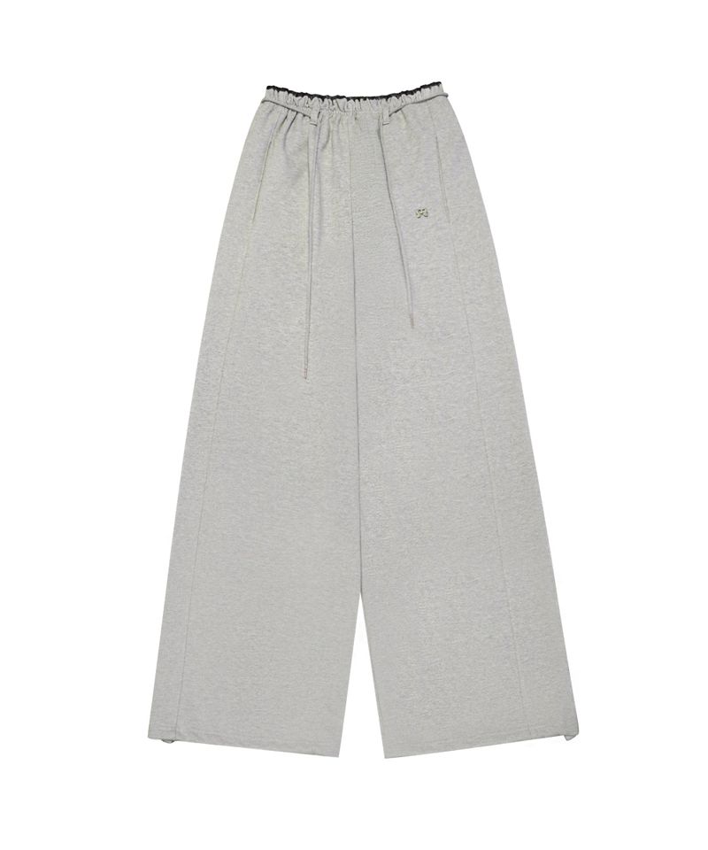CHECK CONTRAST SWEAT PT GREY