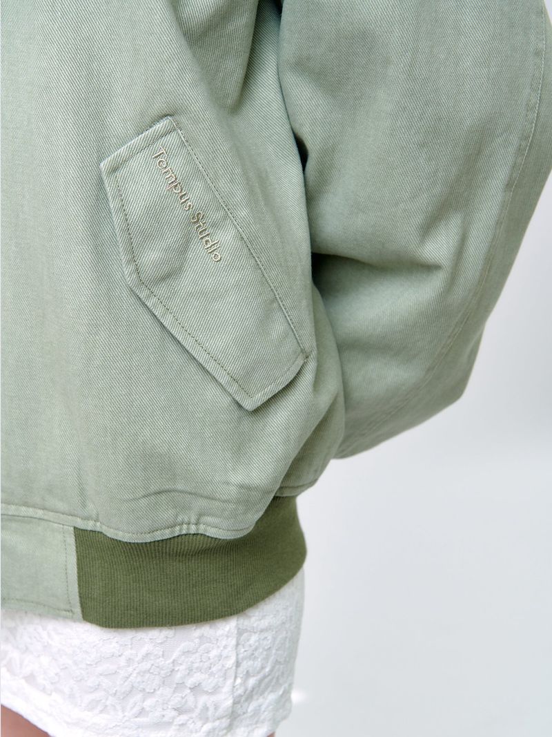 WASHED STITCH BLOUSON_Light Green
