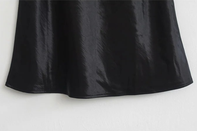 SATIN A-LINE MINI SKIRT (5COLORS!)