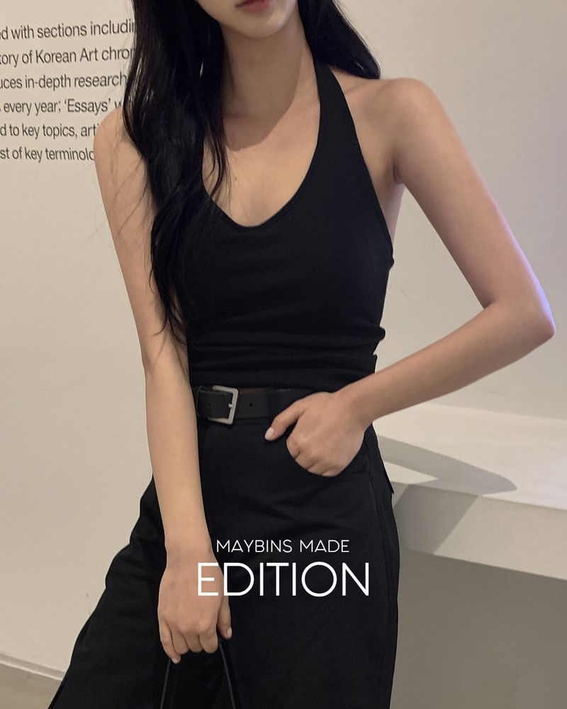 [MADE] Rum halter‑neck sleeveless