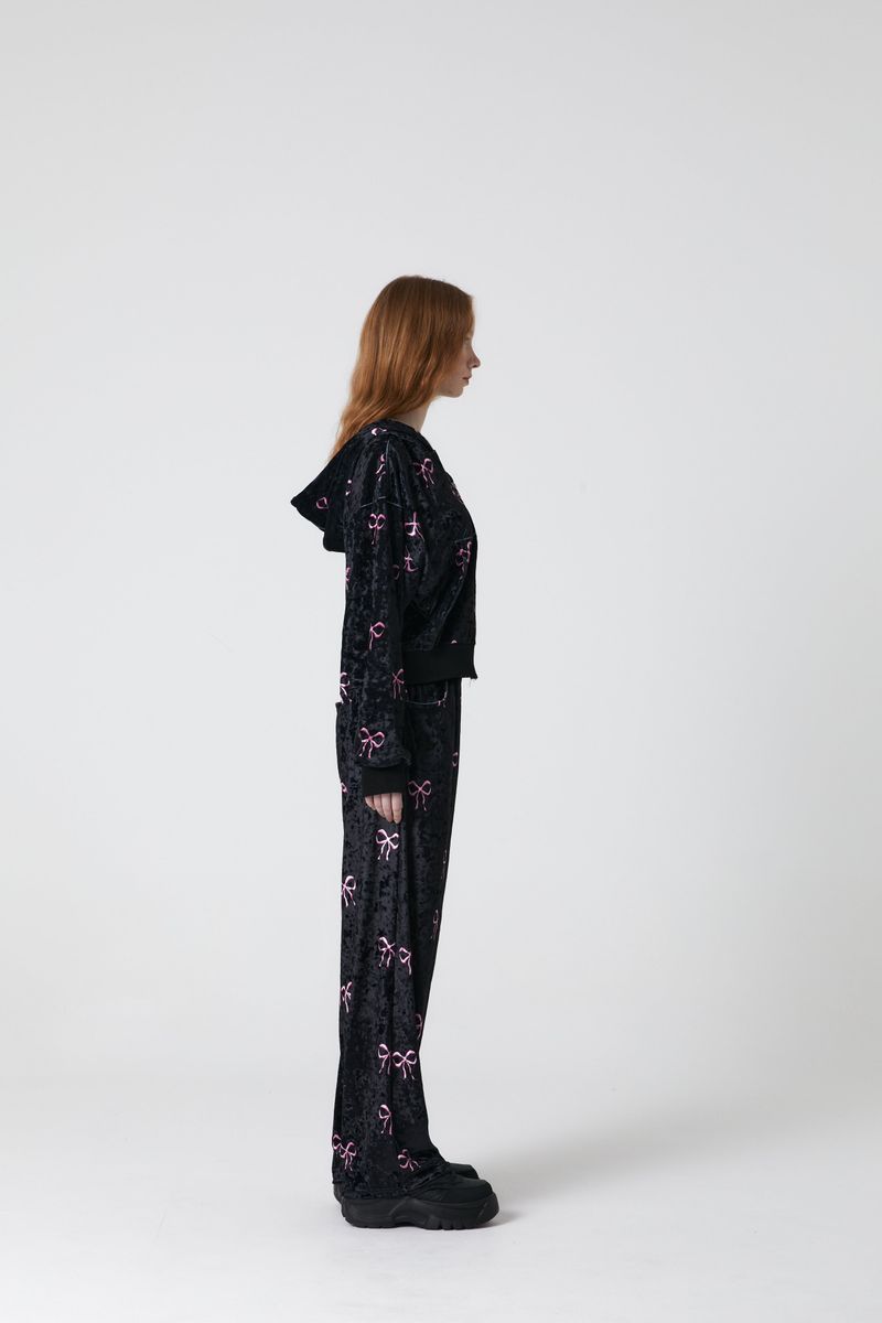 RIBBON VELVET PANTS