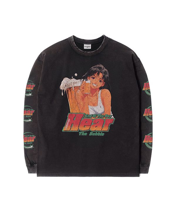 RG Hear the Bubble AQ Washed Long Sleeve (Black)
