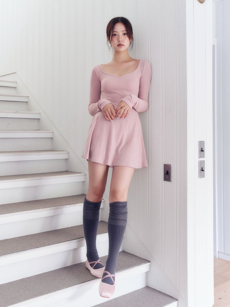 Innermuseum(インナーミュージアム)の「Ballerina mini dress (PINK)(Dresses)」