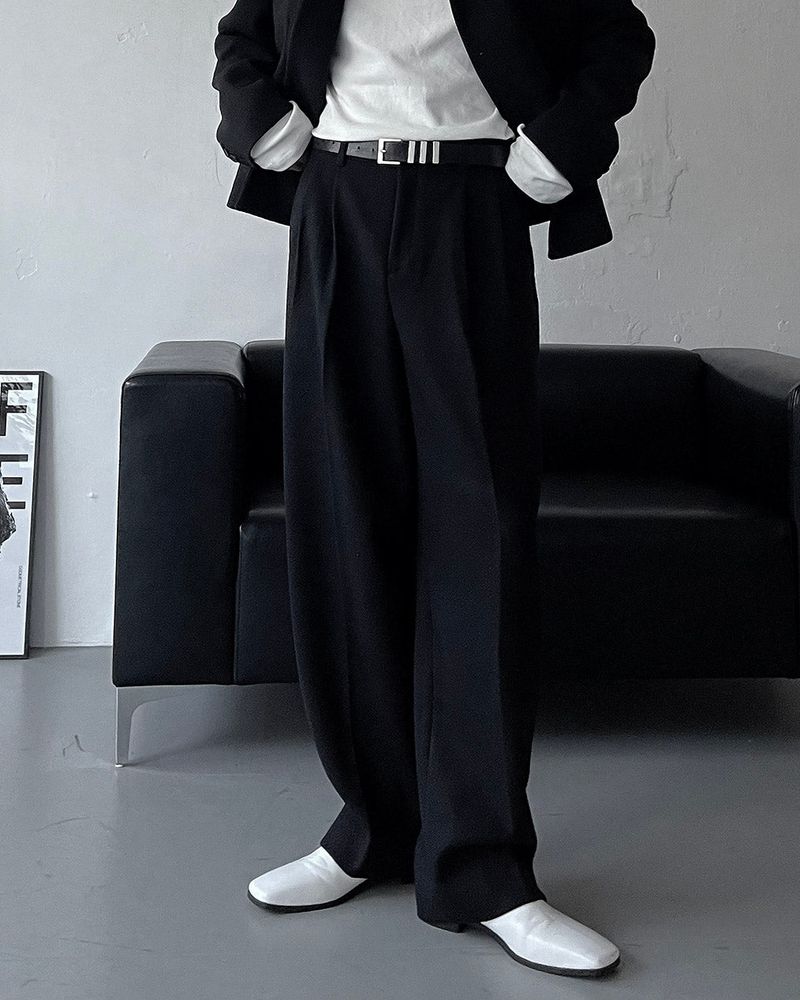 COZINESS（コジネス）の「CR Youth shuffle two-tuck wool wide pants (3 colors)（Pants）」
