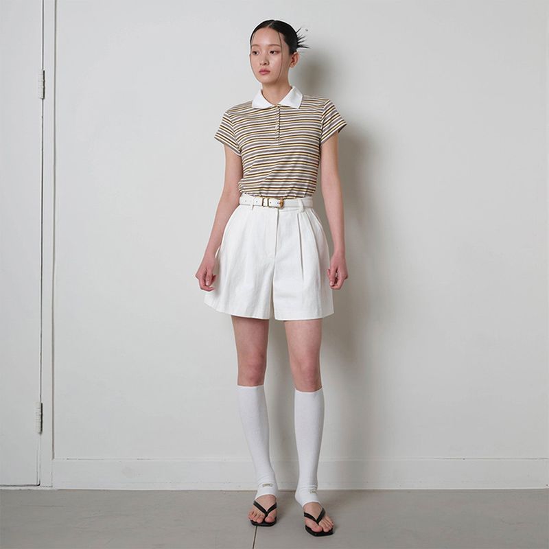 Loventina(ラヴェンティナ)の「Cotton Twill Shorts_White(Pants)」