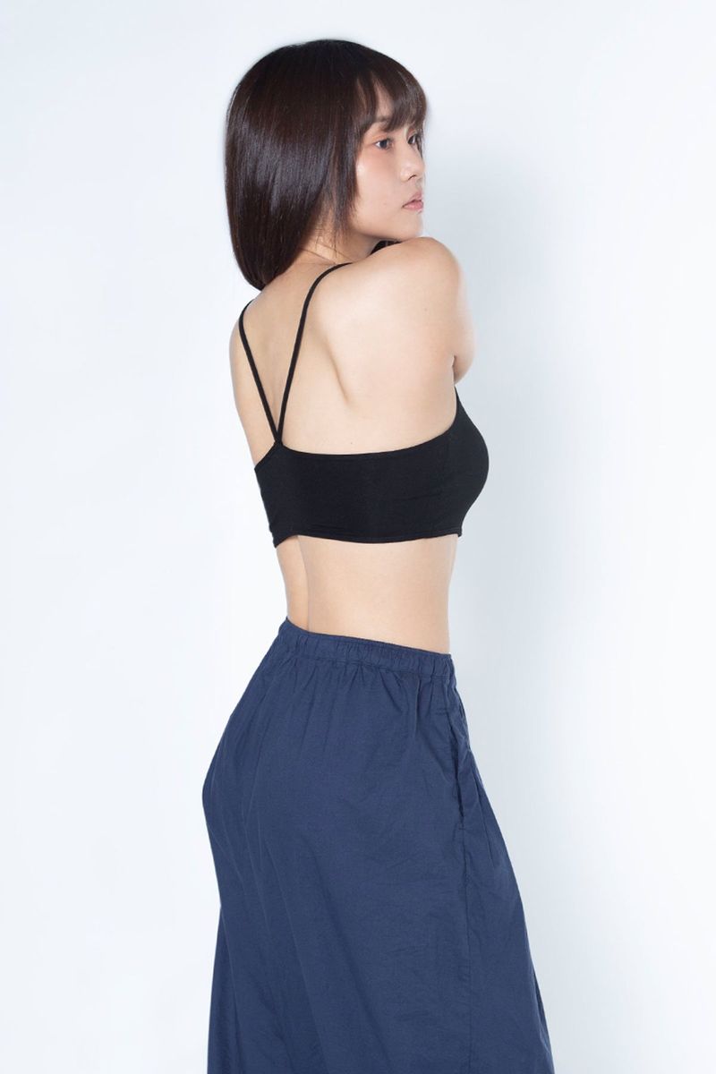 Back Tunnel Bra Top (Black)