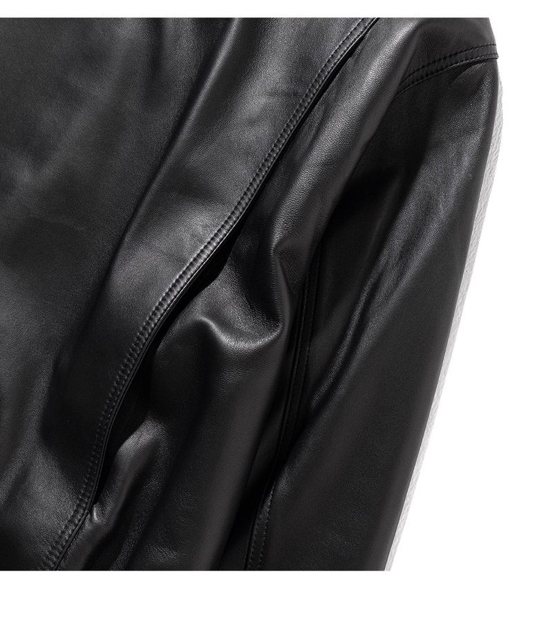 LAMSKIN OVERFIT BOMBER JACKET