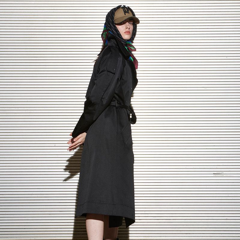  [UNISEX] MILO TRENCH COAT, BLACK