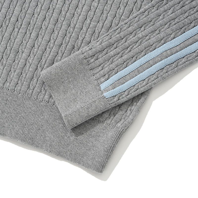 KIRSH PLAIN LINE POINT CABLE KNIT - GRAY 