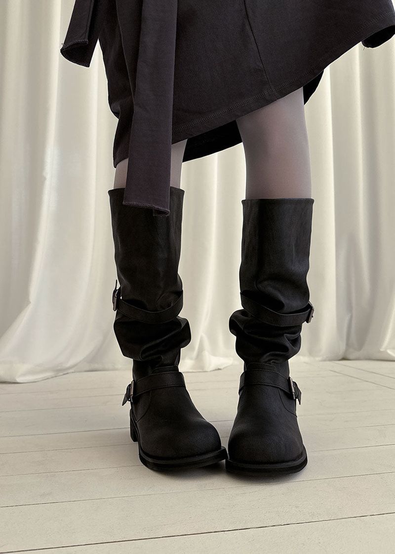 LOOSE BELT MIDDLE BOOTS