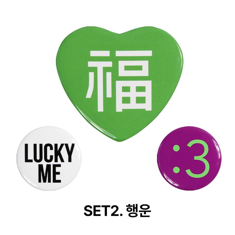 bipi（ビピ）の「ラブ&ラック ピンボタン / SET2. LUCK（アクセサリー）」