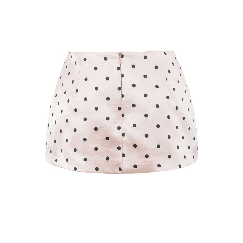 Cleo Satin Dot Micro Skirt