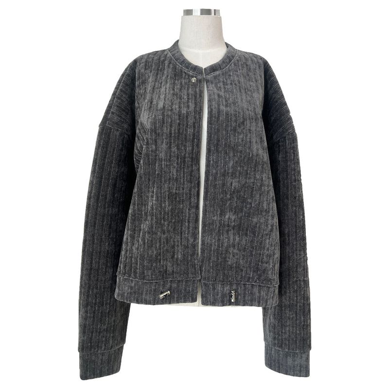 [UNISEX]ベロア オーバーフィット 長袖カーディガンジャケット(3 colors)