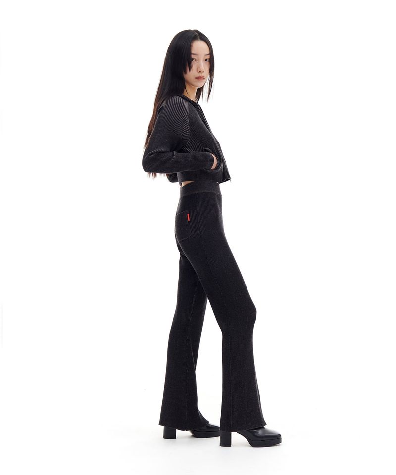SMALL LOGO BOOTSCUT KINT PANTS (BLACK)
