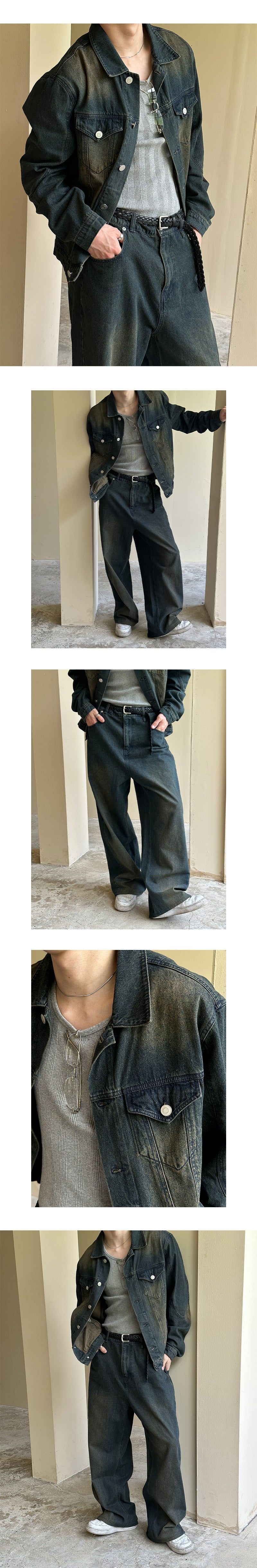 [SET UP가능] Tin wahing denim jacke