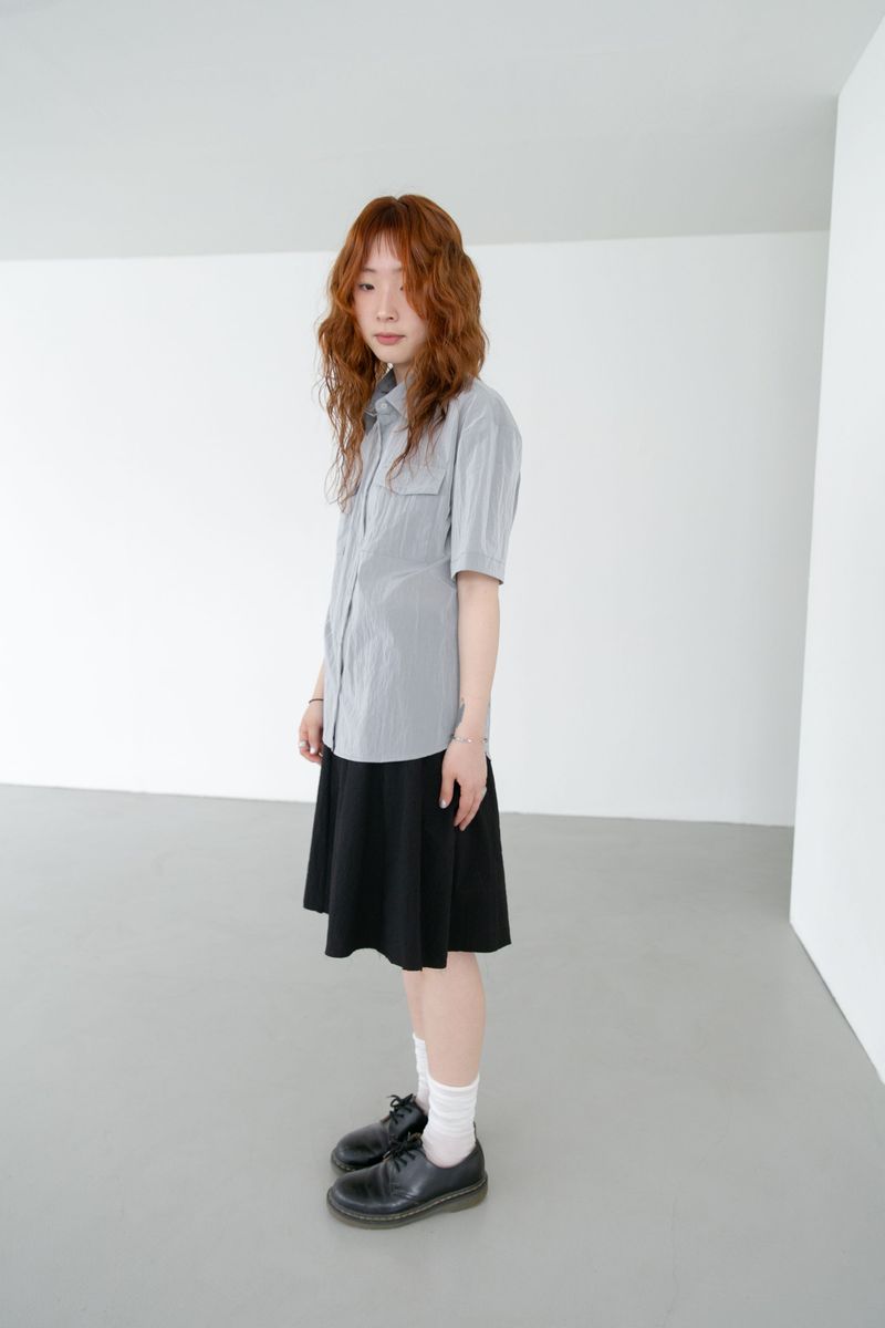 embo button midi skirt(3colors)