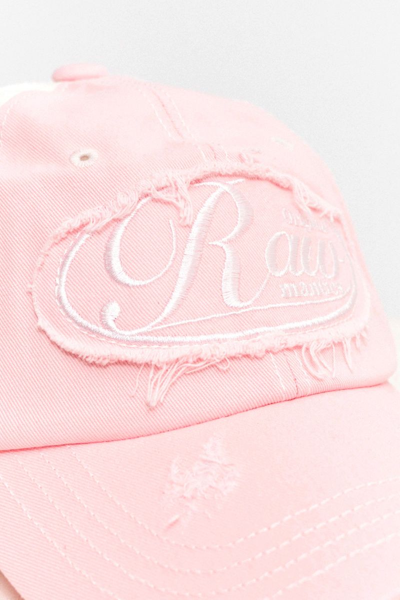ヴィンテージ スクラッチ ウォッシュ ツートンキャップ Pink