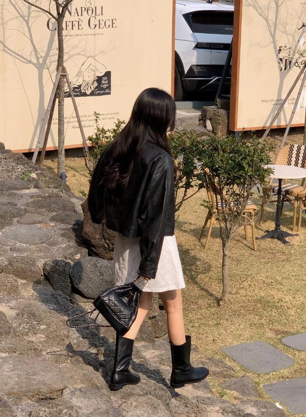IF Spring Leather Jacket (3color)