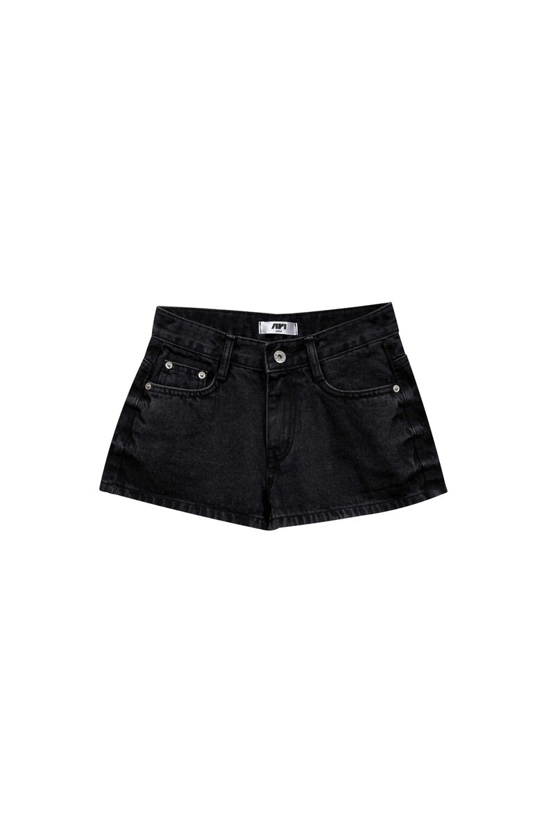 PEPPY MICRO DENIM SHORTS / BLACK