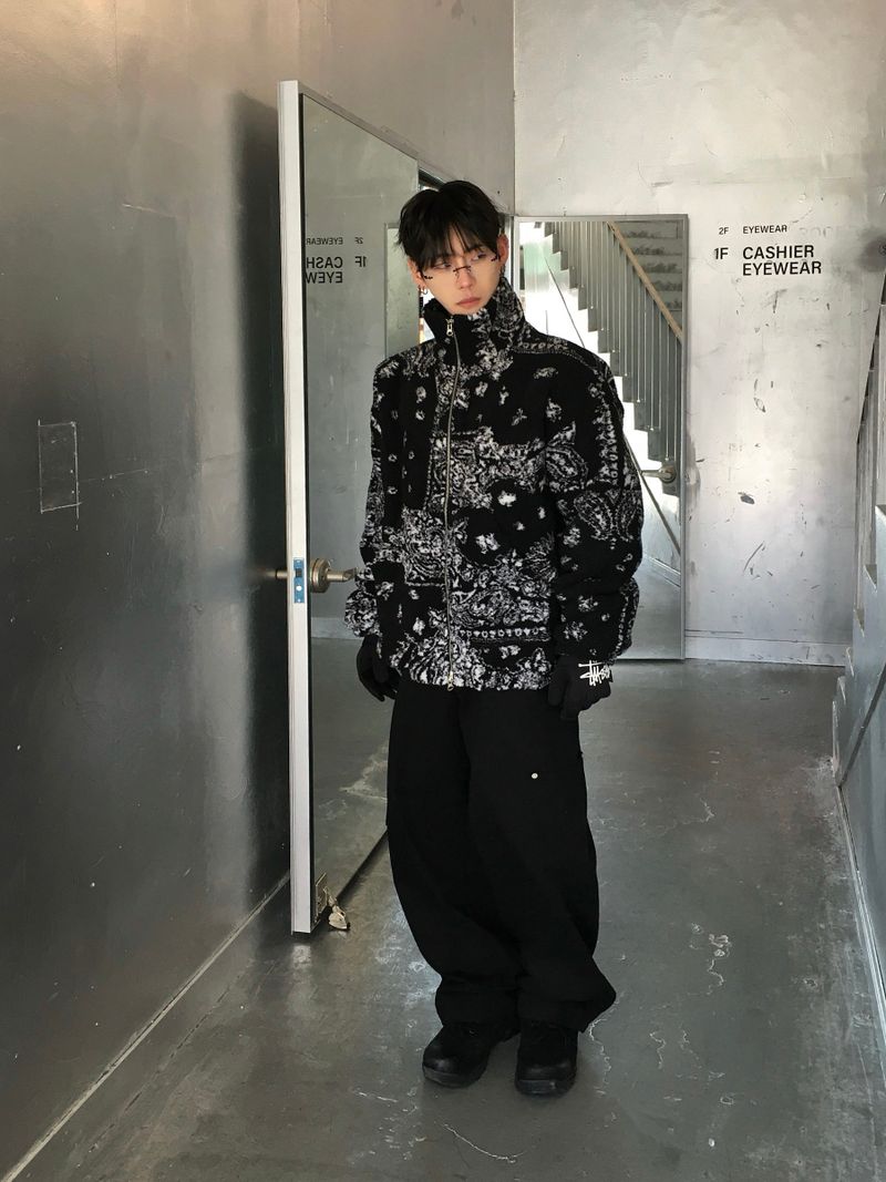 Paisley Quilted Over Fleece Zip-Up 2C