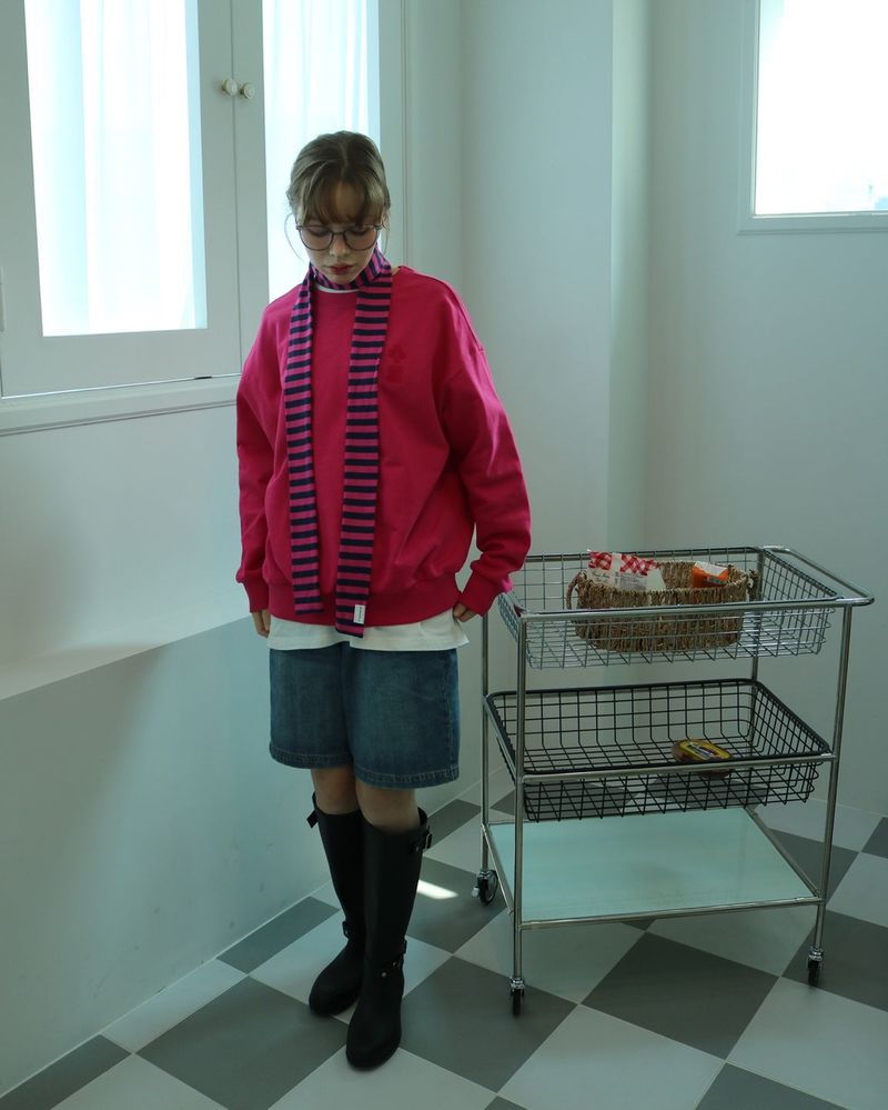 Fazed（フェイズド）の「Box pleats logo mtm / pink（Tops）」