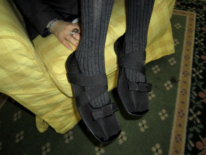 See-through high socks