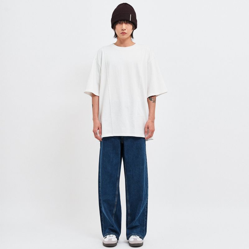 WIDE DENIM PANTS BLUE