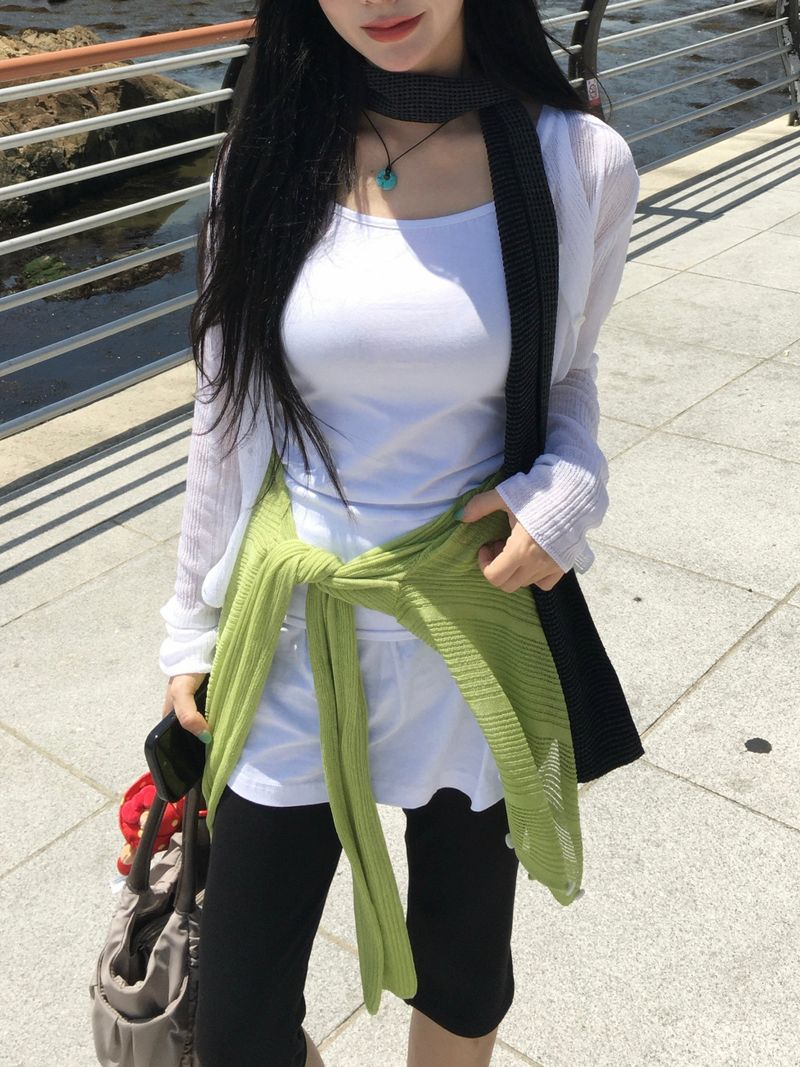 Lin Ribbed Round Summer Cardigan (6c)